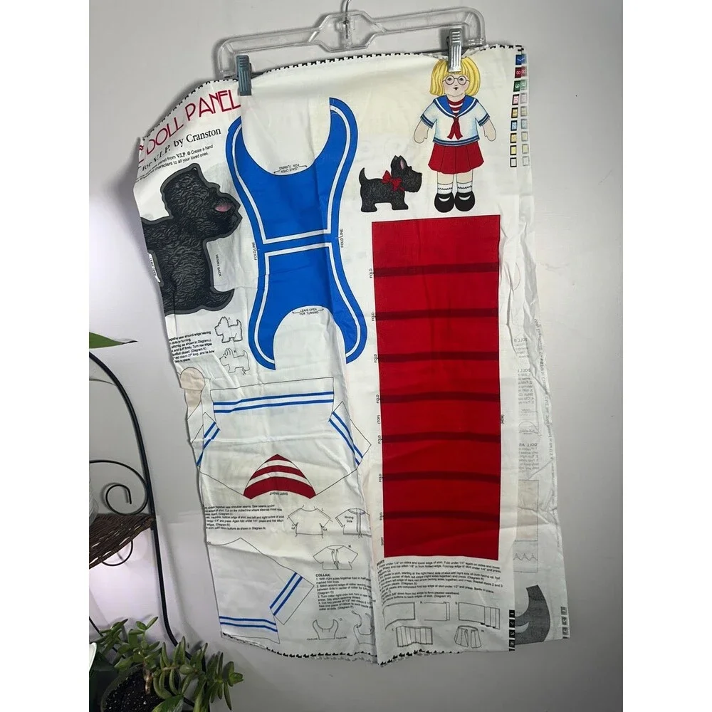 Cranston VIP Mary Engelbreit Cut & Sew ANN ESTELLE DOLL PANEL w/ Scottie Dog